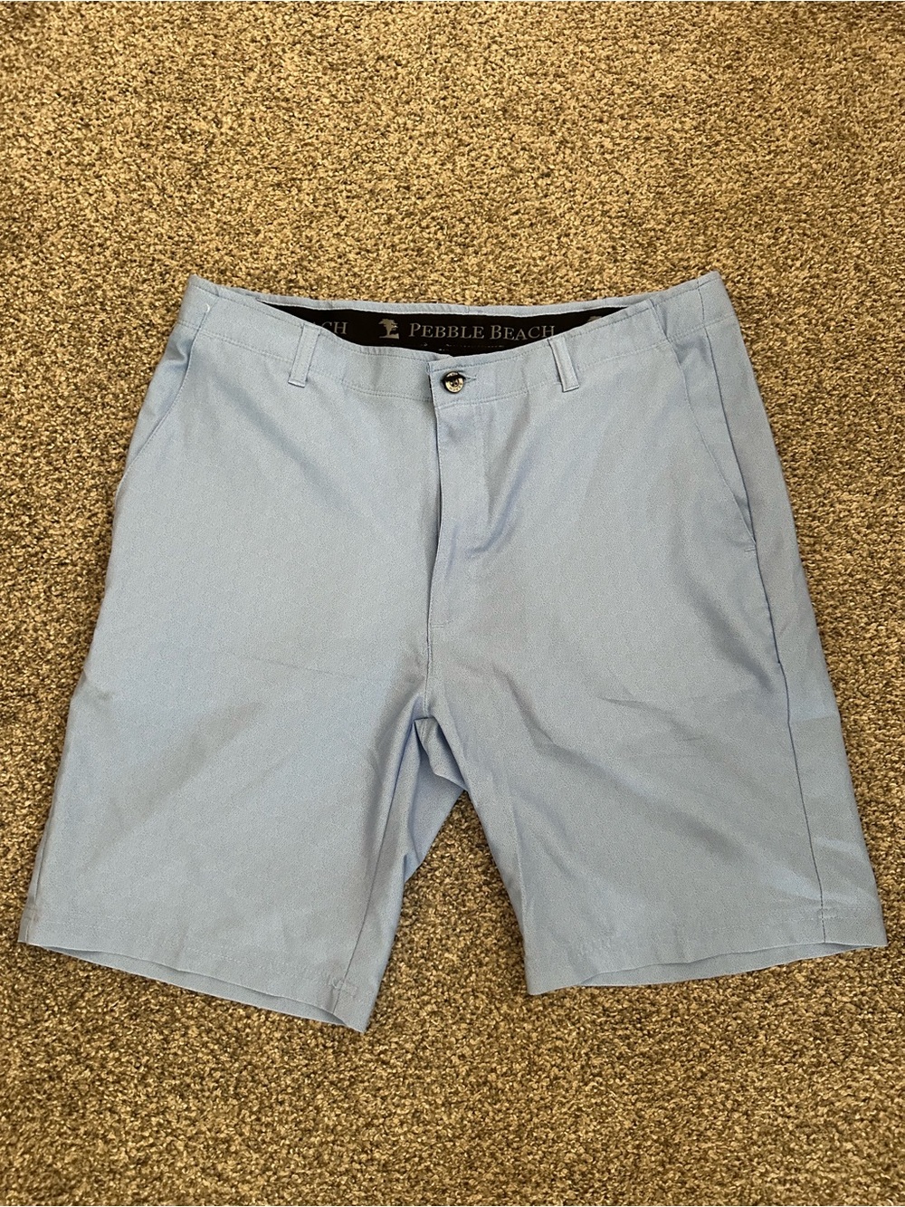 Pebble Beach Light Blue Performance Golf Shorts